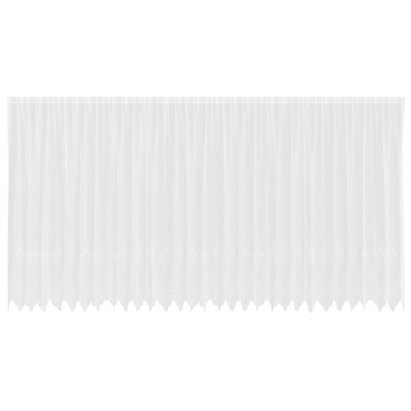 vidaXL Čipkov&aacute; z&aacute;clona so z&aacute;clonami Biela 245 x 750 cm Polyester