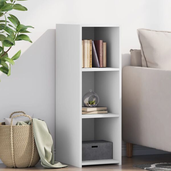 vidaXL Komoda biela 30x41x93 cm kompozitné drevo