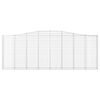 vidaXL Oblúkové gabionové koše 15 ks 400x30x140/160 cm pozink. železo