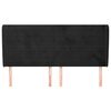 vidaXL Čelo postele so z&aacute;hybmi čierne 183x23x118/128 cm zamat