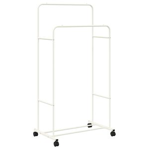 vidaXL Ve&scaron;iak na oblečenie Biela 80 x 53 x 156 cm
