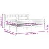 vidaXL Posteľn&yacute; r&aacute;m s čelom biely 200x200 cm mas&iacute;vne drevo