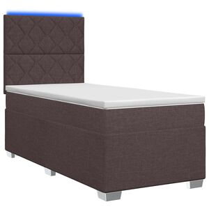 vidaXL Posteľ boxspring s matracom Tmavohned&aacute; 80 x 200 cm L&aacute;tka