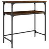 vidaXL Konzolov&yacute; stol&iacute;k dymov&yacute; dub 75x35,5x75 cm kompozitn&eacute; drevo