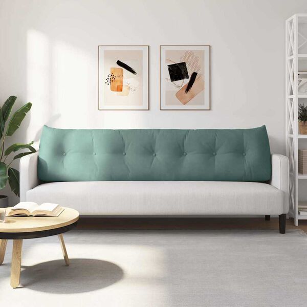 vidaXL Podu&scaron;ka na chrb&aacute;t Morsk&aacute; zelen&aacute; 200 x 24 x 50 cm Zamat