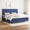 vidaXL Boxspring posteľ s matracom modr&aacute; 200x200 cm l&aacute;tka