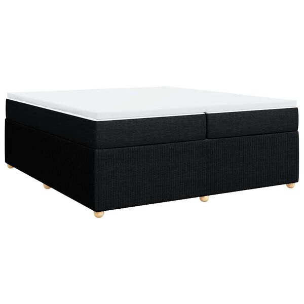 vidaXL Boxspring posteľ s matracom čierna 200x200 cm l&aacute;tka