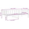 vidaXL Denná posteľ biela borovicový masív 90x200 cm