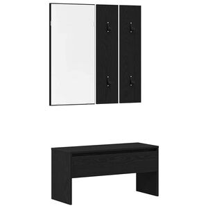 vidaXL Zostava n&aacute;bytku do predsiene 4 ks Čierny dub 80 x 30,5 x 40 cm