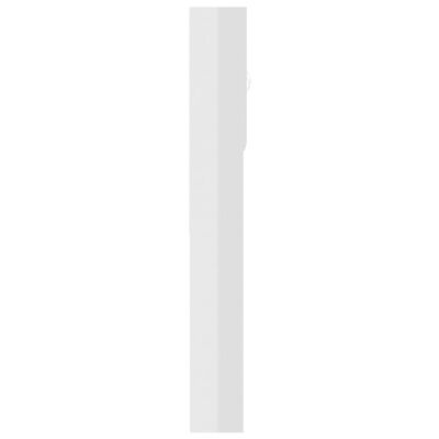 vidaXL Skrinka na práčku lesklá biela 64x25,5x190 cm