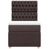 vidaXL Boxspring posteľ s matracom tmavohned&aacute; 100x200 cm l&aacute;tka