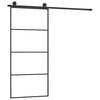 vidaXL Posuvn&eacute; dvere s kovan&iacute;m ESG sklo a hlin&iacute;k 90x205 cm