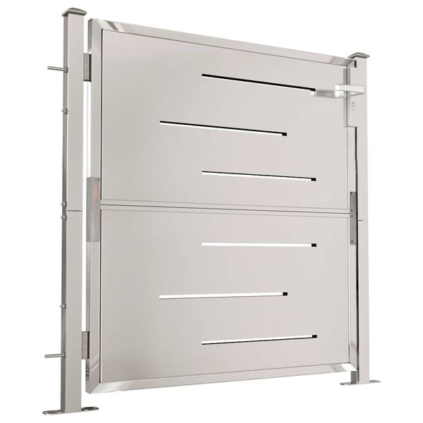 vidaXL Záhradná brána 100x100 cm nehrdzavejúca oceľ