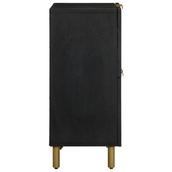 vidaXL Komoda čierna 60x33x75 cm kompozitné drevo