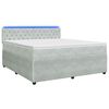 vidaXL Posteľ boxspring s matracom Svetlosiv&aacute; 160 x 200 cm Zamat