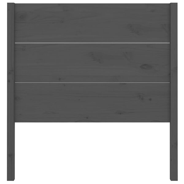vidaXL Čelo postele sivé 96x4x100 cm masívna borovica