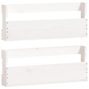 vidaXL N&aacute;stenn&eacute; stojany na top&aacute;nky 2 ks biele 59x9x23 cm borovica