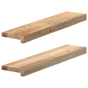 vidaXL Parapety 2 ks neo&scaron;etren&eacute; 70x15x2 cm mas&iacute;vne dubov&eacute; drevo
