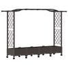 vidaXL Vyv&yacute;&scaron;en&yacute; z&aacute;hon s mriežkou a strechou Hned&aacute; 207 x 40 x 129 cm PP