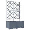 vidaXL Z&aacute;hradn&yacute; kvetin&aacute;č 2 ks Svetlosiv&aacute; 80 x 40 x 143 cm PP