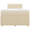 vidaXL Boxspring posteľ s matracom kr&eacute;mov&yacute; 120x200 cm l&aacute;tka