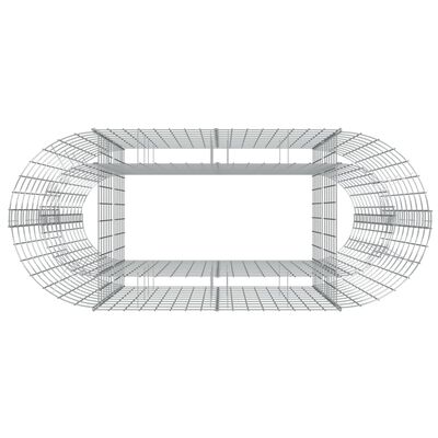 vidaXL Gabiónový vyvýšený záhon pozinkované železo 120x50x100 cm