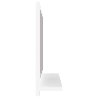 vidaXL Kúpeľňové zrkadlo, lesklé biele 40x10,5x37 cm, kompozitné drevo