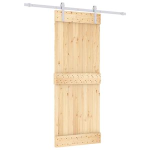 vidaXL Posuvn&eacute; dvere 80 x 210 cm Mas&iacute;vne borovicov&eacute; drevo (neupraven&eacute;)