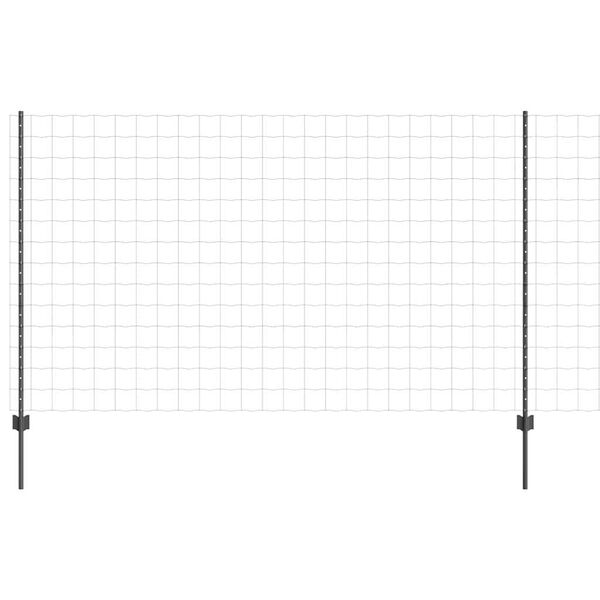 vidaXL Plot a stĺp Sivá 1,4 x 10 m Oceľ