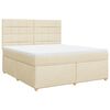 vidaXL Posteľn&yacute; r&aacute;m boxspring s matracom kr&eacute;mov&yacute; 180x200 cm l&aacute;tka