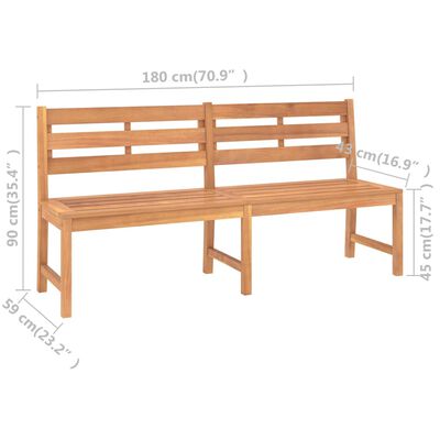 vidaXL Záhradná lavička 180 cm masívne tíkové drevo