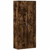 vidaXL Vysoká skrinka dymový dub 80x35x180 cm kompozitné drevo