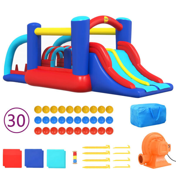 Happy Hop Nafukovac&iacute; hrad so &scaron;m&yacute;kačkou 529x252,5x215 cm PVC