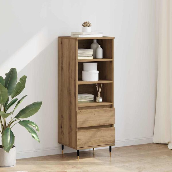 vidaXL Highboard Remeseln&yacute; dub 40 x 36 x 110 cm Kompozitn&eacute; drevo