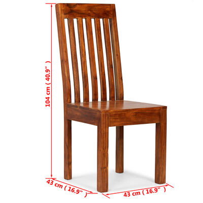 vidaXL Jedálenské stoličky 2 ks, drevený masív s medovým náterom