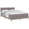 vidaXL Posteľ boxspring s matracom Sivohnedá 140 x 190 cm látka