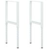 vidaXL R&aacute;my na pracovn&eacute; stoly 2 ks kovov&eacute; 55x(69x95,5) cm siv&eacute;