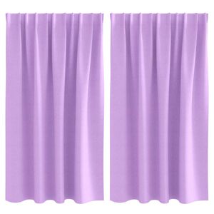 vidaXL Z&aacute;clony na zatemnenie s kr&uacute;žkami 2 pcs Fialov&aacute; 140 x 140 cm