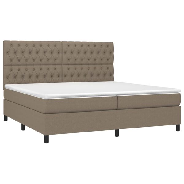 vidaXL Boxspring posteľ s matracom sivohned&yacute; 200x200 cm l&aacute;tka