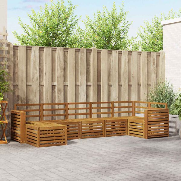 vidaXL S&uacute;pravy pohoviek 7 pcs Pr&iacute;rodn&aacute; Pevn&eacute; ak&aacute;ciov&eacute; drevo