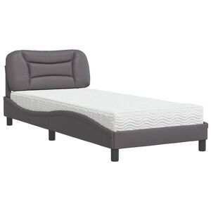 vidaXL Posteľ s matracom Hvar siv&aacute; 80x200 cm umel&aacute; koža