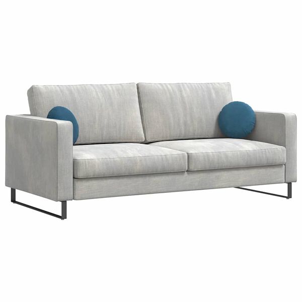 vidaXL Vankúše na sedenie 2 pcs Modrá Ø 40 x 13 cm Zamat