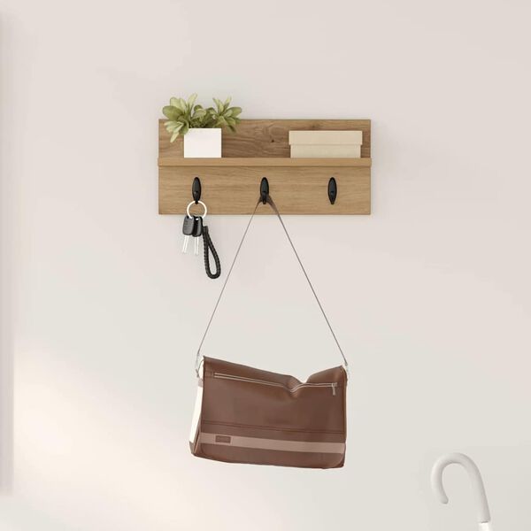 vidaXL Ve&scaron;iak na stenu N&aacute;stenn&yacute; Remeseln&yacute; dub 40 x 10,5 x 18 cm