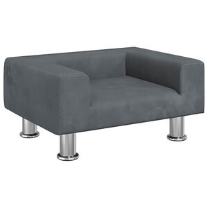 vidaXL Pelech pre psa tmavosiv&yacute; 50x40x26,5 cm zamat