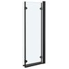 vidaXL Skladací sprchový kút 3 panely 130x138 cm ESG čierny