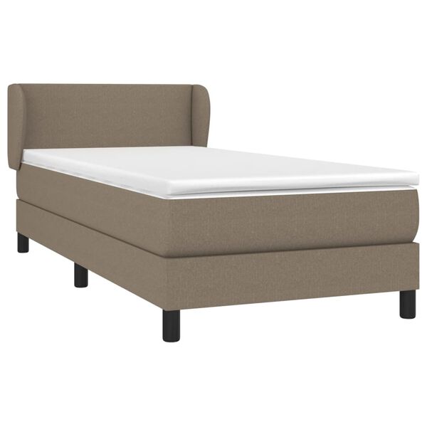 vidaXL Boxspring posteľ s matracom sivohned&yacute; 100x200 cm l&aacute;tka