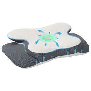 vidaXL Vank&uacute;&scaron; na krk Biely Pam&auml;ťov&aacute; pena 58 x 37,5 x 12 cm