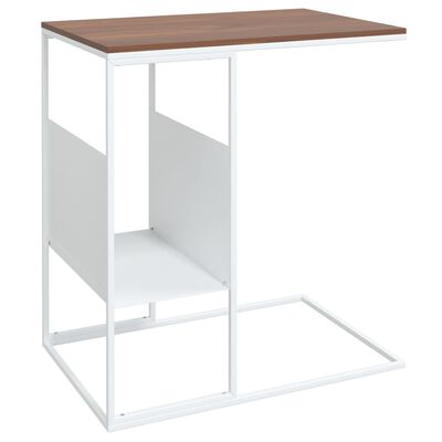vidaXL Bočný stolík biely 55x36x59,5 cm spracované drevo