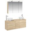 vidaXL Sada k&uacute;peľňov&eacute;ho n&aacute;bytku 4 pcs Dub sonoma