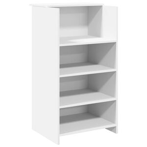 vidaXL Recepčn&yacute; pult biely 55x50x103,5 cm, umel&eacute; drevo